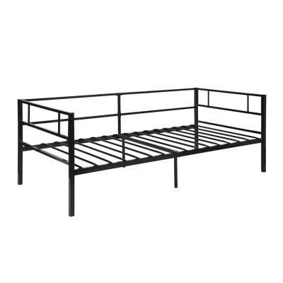 China Frame 3ft Single Foldable Metal Guest Bed Sofa Bed With Metal Slat Metal Daybed for sale