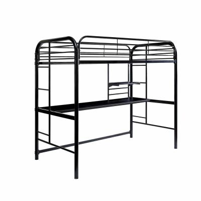 China (Other) Simple Design Adjustable Loft Bed With Storage Shelf Desk And Metal Sturdy Bunk Bed For Kids for sale