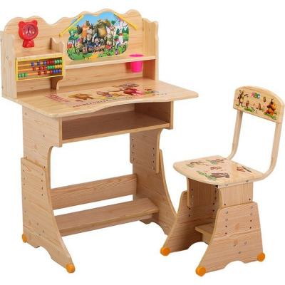 China Easy Assemble Solid Wood Wooden Style And Home Furniture General Use French Style Study Desk And Chair for sale