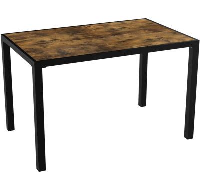 China Foldable industrial dining table with heavy duty metal frame kitchen table for living room dining room for sale