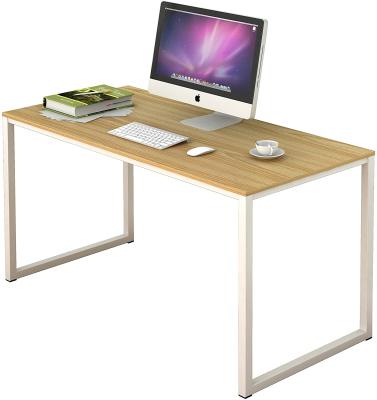 China (Other) Hot Selling Adjustable White And Oak Computer Desk Simple Design Writing Study Table For Home Office for sale