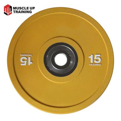 China Universal Weight Plates Wholesale Opp Bag Hot Black Melt Weightlifting Plate Bumper Muscle Up Training/OEM for sale