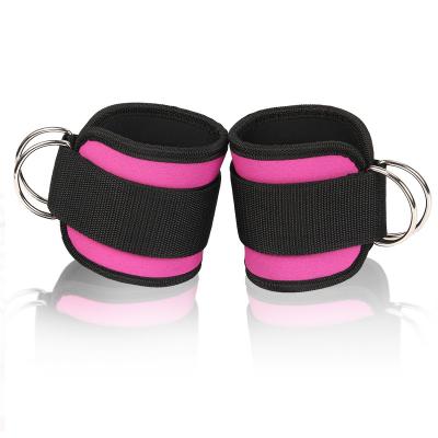 China Protective New Arrival Fitness Padded Gym Black Ankle Straps For Cable Machines for sale