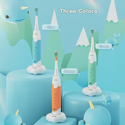 China Side change reminder. Smart pressure sensor. Memory retention. New Children's Baby Boy and Girls Electric Toothbrushes Children's Rechargeable Radio Charging Sonic Electric Toothbrush Cute Fish for sale