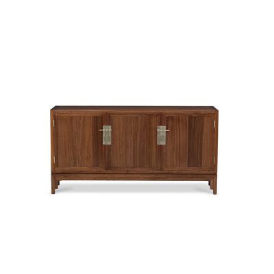 China Low MOQ Promotion Tenon And Tenon Structure Kitchen Black Walnut Wood Furniture Modern Wooden Storage Cabinet for sale