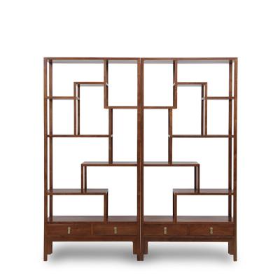 China (Other) Multi-layer Ming style adjustable design display rack black walnut furniture vintage bookcase bookshelves for home for sale