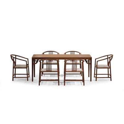 China (Other) new style adjustable wood sets furniture chair set modern wood dining table set 6 antique 6 chairs for sale