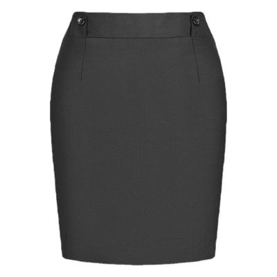 China Breathable Fashion Waist Professional Curved Back Split Black Customized Non Stuffy Formal Skirt for sale