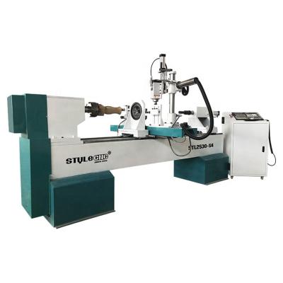 China Hotels 2021 4 Axis CNC Wood Lathe For 3D Turning, Carving And Broaching for sale