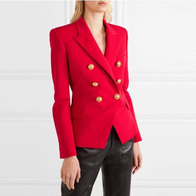 China High Quality Red Crossed Blazer Ladies Ladies Formal Female Fashion Wholesale Hot Sale Anti-Shrink for sale