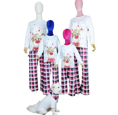 China QUICK DRY Family Matching Pajamas Sets Christmas Cartoon Deer Family Matching Pajamas Set Christmas Sleepwear for sale