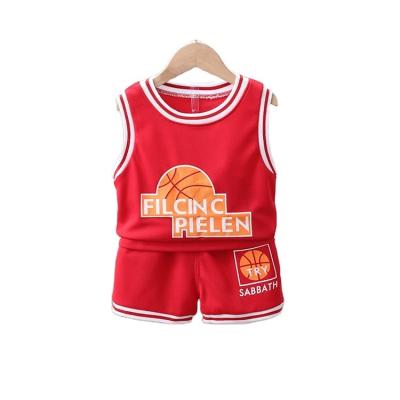 China Boys Anti-Shrink Suits Best Polyester Tracksuit Kids Clothes Summer 2022 Kids Basketball Sweater Set Set for sale