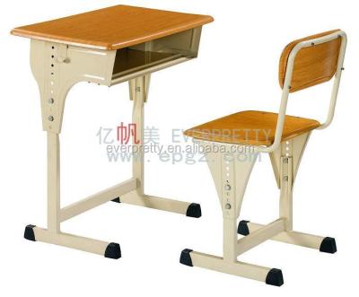 China Contemporary For Student Portable Classroom Standing Chair School Furniture Electronic Adjustable Single Desk And Chair For Student for sale