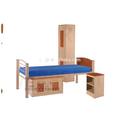 China Modern Hot Sale Metallic Furniture Wooden Boarding Bed For Boarding House for sale