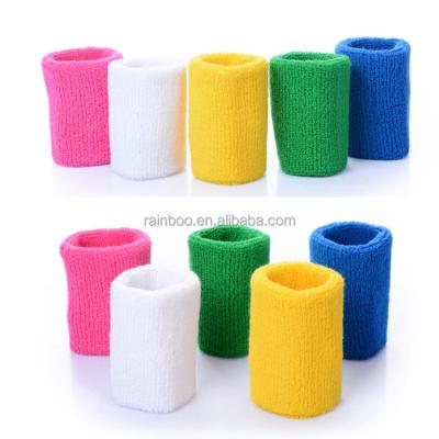 China Comfortable Unisex Colorful Sport Cotton Customized Logo Excerise Wristband for sale