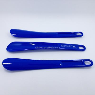 China Supply plastic logo printing cheap plastic shoe horn for promotion for sale