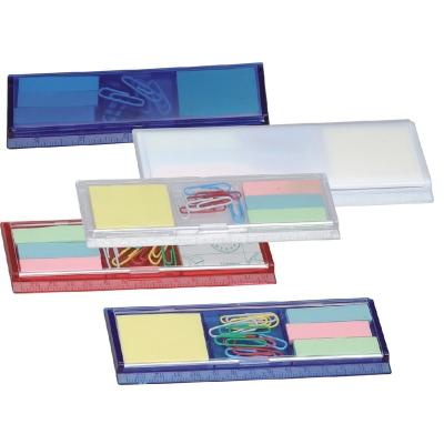 China Self Adhesive Promotional Sticky Notes Notes Set With Ruler And Plastic Pin for sale