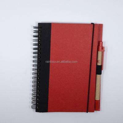 China With Recycled Pen Logo Printed Cheap Recycle Eco Friendly Cardboard Notebooks For Promotion for sale