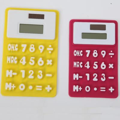 China Promotional Cheap Flexible Calculator General Purpose Silicone Calculator With Logo Printed for sale