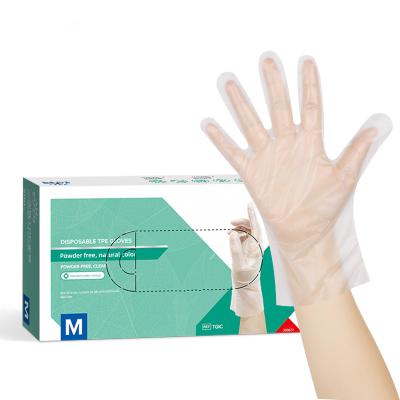 China Food Contact Grade Wholesale Customized Plastic White Home Kitchen Strip Gloves Low MOQ Universal Cleaning Gloves Gloves for sale