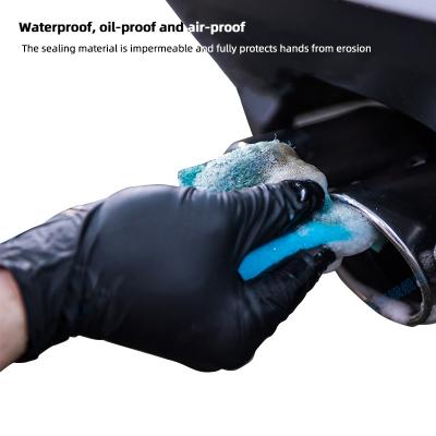 China Wholesale Hot Selling High Quality Food Contact Grade Black Mechanic Hand Plastic Gloves for sale