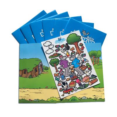 China Decorative custom kids activity reusable sticker pad set with scenes and background stickers for sale