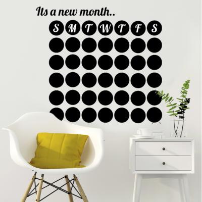 China WALL STICKER DIY Wall Home Decor Vinyl Chalkboard Chalkboard Wall Calendar Decal for sale