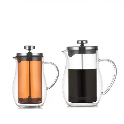 China High Viable Boronsilicon Glass Portable Coffee French Press Coffee Maker Pot for sale