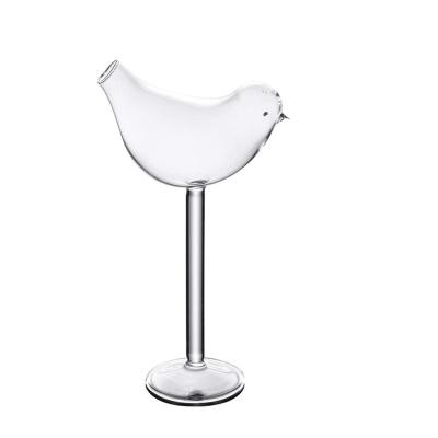 China Transparent Glass Cup Bird Shape Decorative Cocktail Glass Vintage Cocktail Tumbler Drinkware For Home Bar Restaurant for sale