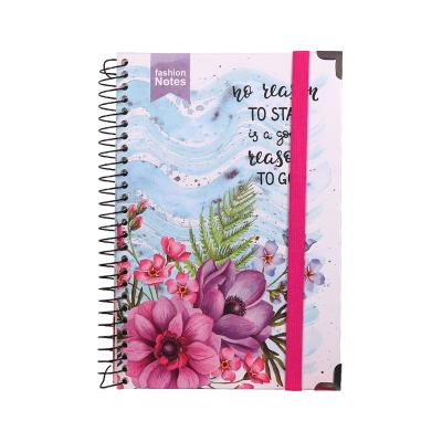 China Hot Selling A5 Amazon Notebook Flower Exercise Book Waterproof Hardcover Spiral Notebook for sale