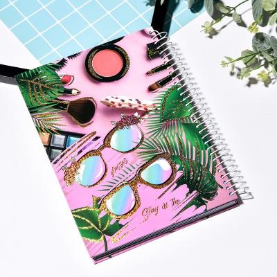 China Elegant Wire Sublimation Spiral Binding Hardcover Notebook Vintage Sewing Paper Notebook Cool Large Notepads for sale