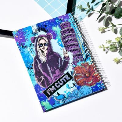 China Best Selling Limit Purple Spiral Notebook Coil Hardcover Coil Notebook Colorful Best Selling School Supplies Classmate Spiral Notebook for sale