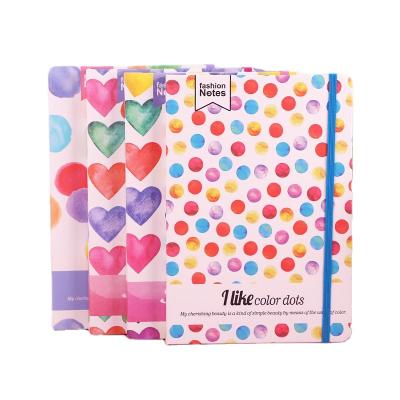 China Loose Notebook Dots Notebook Colorful Love Notebook Hardcover Edge Paperback for sale