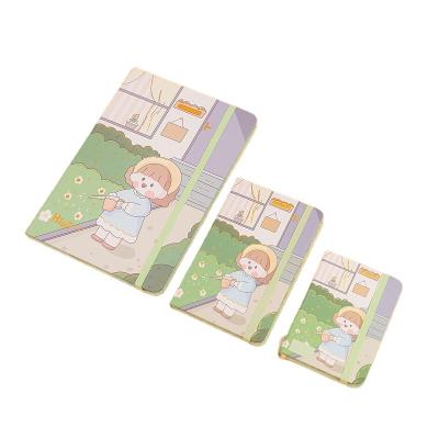 China Super cute kawaii a7 girls A5 B6 diary diary notebook small pocket custom printed mini hardcover japanese style for sale