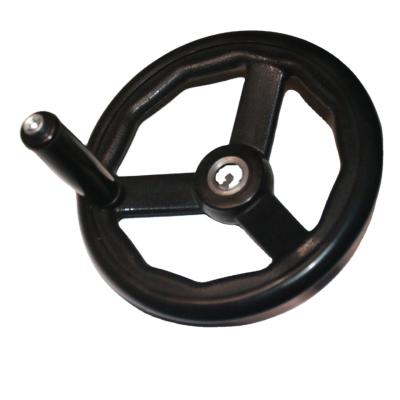 China High quality and safety waterproof black plastic hand wheel valve steering wheel spoked steering wheels for sale