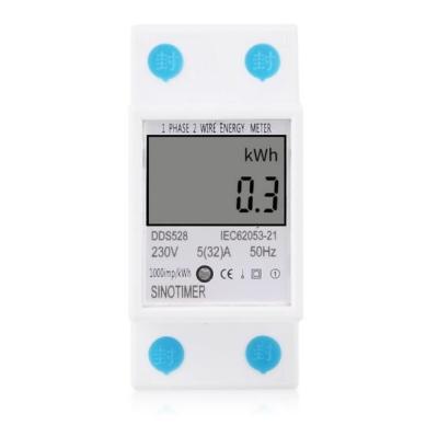 China LCD Home Digital Display Power Consumption Meter Single Phase Energy Meter  230V AC 50Hz for sale