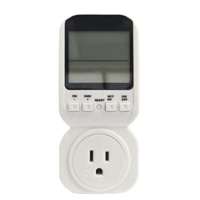 China High Accuracy Power Energy Meter Socket LCD Display Watt Voltage Current Frequency Cost Monitor Overload Alarm for sale