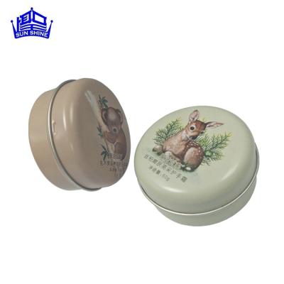 China High Quality MINT Small Capacity Round Shape Metal Mint Tin Box For Makeup Cream for sale