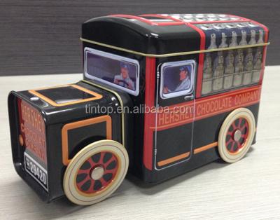 China Cookie Cake Package Train Shape Tin Packaging Box For Chocolate Candy Metal Box In Train Shape for sale