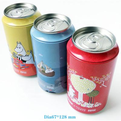 China Food Beer Soda Can Shaped Tin Can Kids Toys Jelly Bean Candy Socks Shorts Napkin Storage Tin Canister for sale