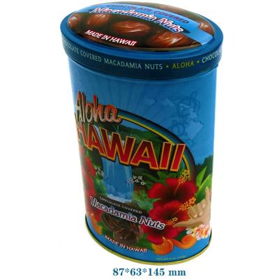 China Food Oval Tin Can Chocolate Candy Tea Coffee Cookie Tin Canister Airtight Canister for sale