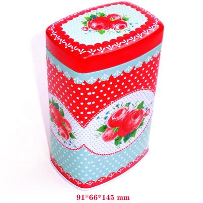 China Airtight Beverage Tin Can With Plug Lid Tea Coffee Chocolate Cookie Candy Storage Tin Canister Canister for sale