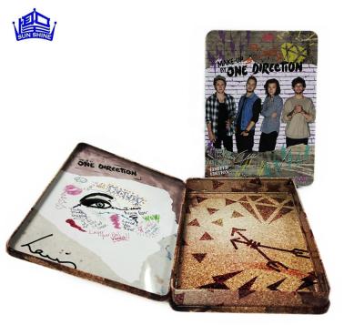 China Recycled Materials Rectangle DVD CD Tin Box for sale