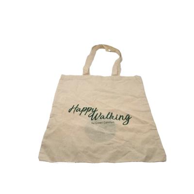 China Recyclable Promotional Gifts Custom Printing Color Your Own Trademark Beige Natural Cotton Canvas Tote Bags For Shopping for sale