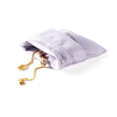 China Luxury Recyclable Suede Drawstring Jewelry Packaging Pouch Velvet Pouch Bag For Jewelry Suede Pouch Drawstring Gift Bag for sale