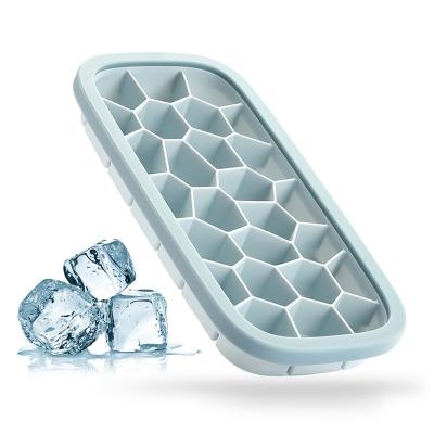 China Viable Mutiplefunction 3 in 1 Hot Selling Silicone Ice Tray Mold Container Reusable Box Ice Cube Bin Scoop Trays Silicone Maker for sale