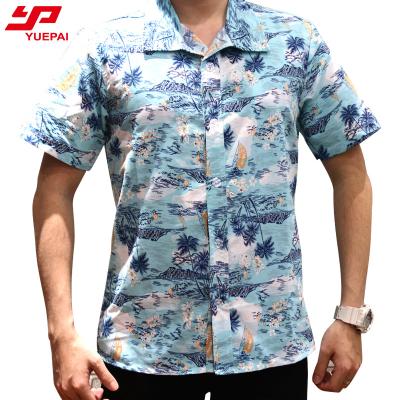 China 2022 Brands Anti-pilling Short Sleeve Plus Size Mens Summer Beach Hawaiian Shirts Vacation Floral Vacation Camisas for sale