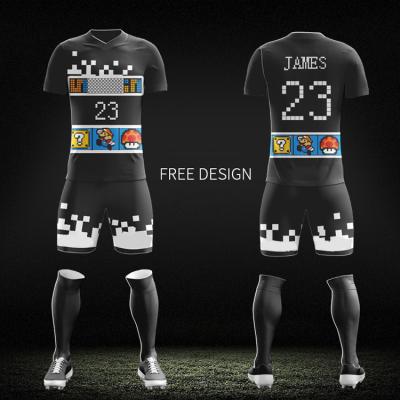 China Professional Design Team Soccer Uniform Kits Men Sublimation Sets for sale