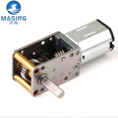 China Customized DC Worm Gear Motor 12mm N20 N30 Gearbox DC Motor  Threaded Shaft M3 M4 for sale