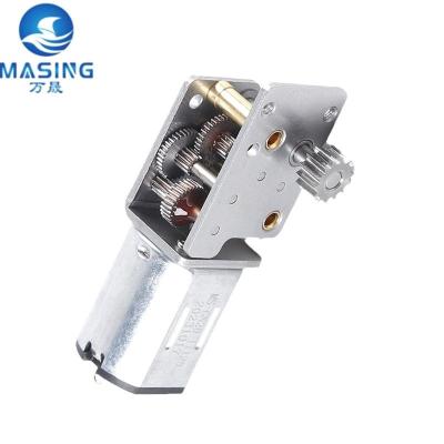 China Motor de engranajes de gusano de corriente continua personalizado 12MM Mini 5 Volt Motor de engranajes de corriente continua con caja de engranajes de ángulo recto en venta